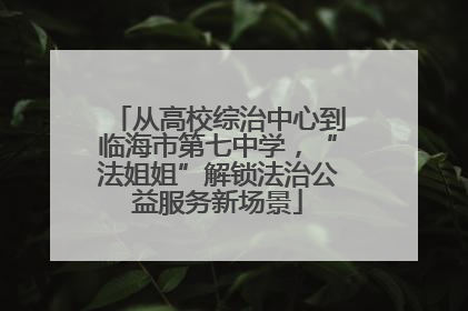 从高校综治中心到临海市第七中学，“法姐姐”解锁法治公益服务新场景